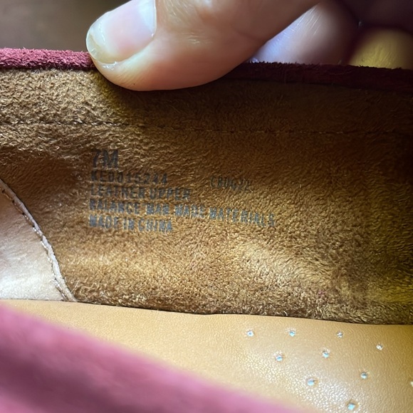 Kork-Ease Womens Size 7 Pisa Dark Red Suede Slip On Penny Loafers Shoes - Picture 8 of 8